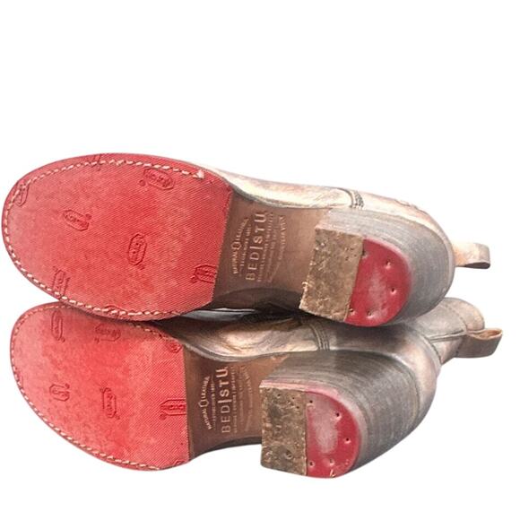 Bed Stu Judgement Combat Boots 6 Cobbler Pinkish Brown Granny Western Grunge USA - Picture 12 of 16